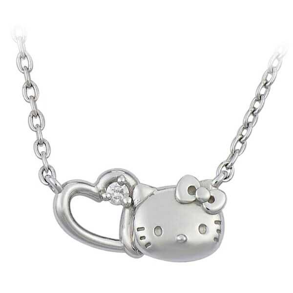 サンリオ ハローキティ プチハートネックレス シルバー アクセサリー 日本製 Sanrio