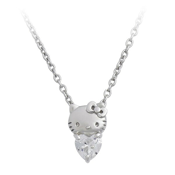 サンリオ ハローキティ シンプルハートネックレス シルバー アクセサリー 日本製 Sanrio