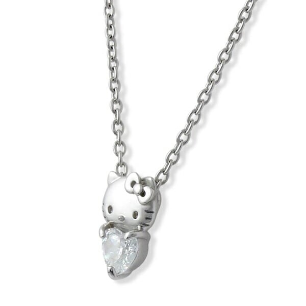サンリオ ハローキティ シンプルハートネックレス シルバー アクセサリー 日本製 Sanrio