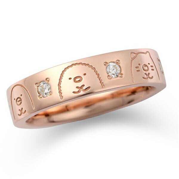 すみっコぐらし シンプルリング (11号) ピンクゴールド アクセサリー すみっこ 日本製