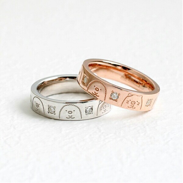 すみっコぐらし シンプルリング (11号) ピンクゴールド アクセサリー すみっこ 日本製