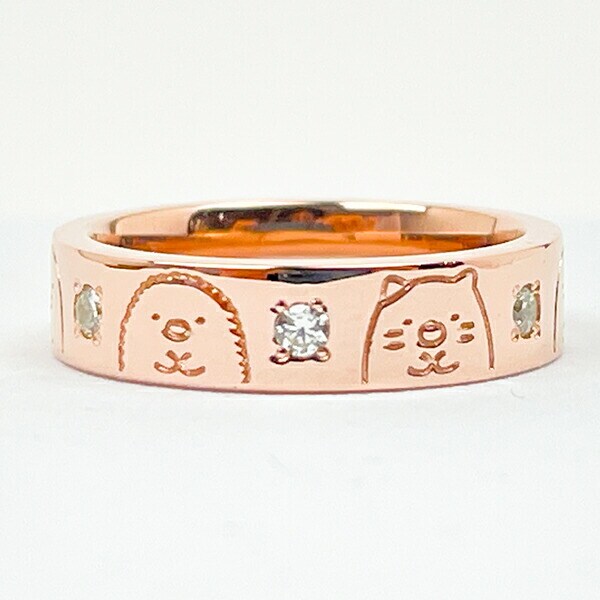 すみっコぐらし シンプルリング (13号) ピンクゴールド アクセサリー すみっこ 日本製