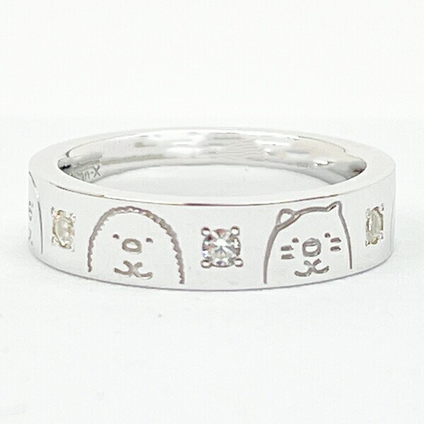 すみっコぐらし シンプルリング (13号) シルバー アクセサリー すみっこ 日本製