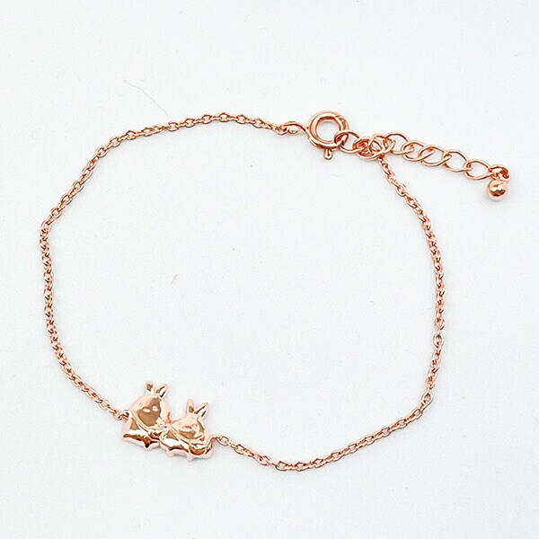 すみっコぐらし えびふらいのしっぽ＆あじふらいのしっぽ ブレスレット ピンクゴールド アクセサリー すみっこ 日本製