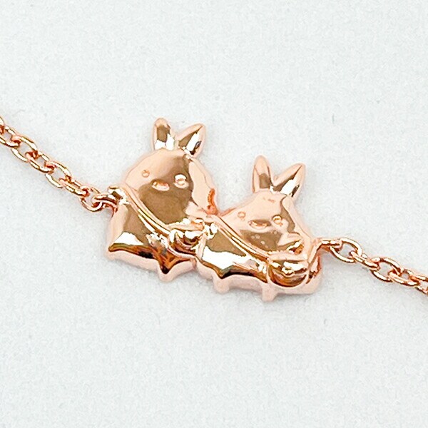 すみっコぐらし えびふらいのしっぽ＆あじふらいのしっぽ ブレスレット ピンクゴールド アクセサリー すみっこ 日本製