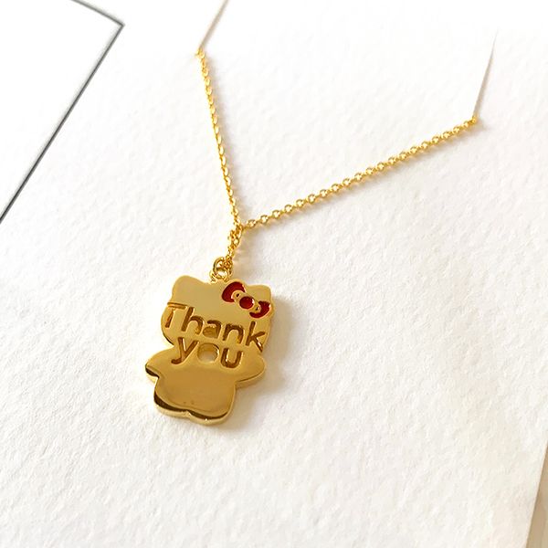 サンリオ ハローキティ  hellokitty×5108”thankyou”gold ゴールド アクセサリー ネックレス コトバ