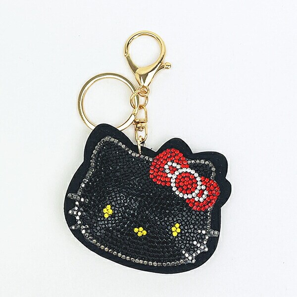 サンリオ ハローキティ Stoneチャームキーホルダー (ブラック) Sanrio