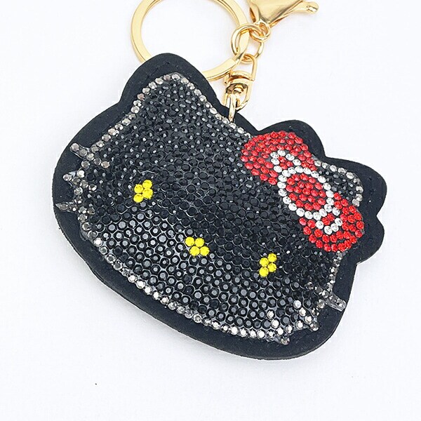 サンリオ ハローキティ Stoneチャームキーホルダー （ブラック） Sanrio