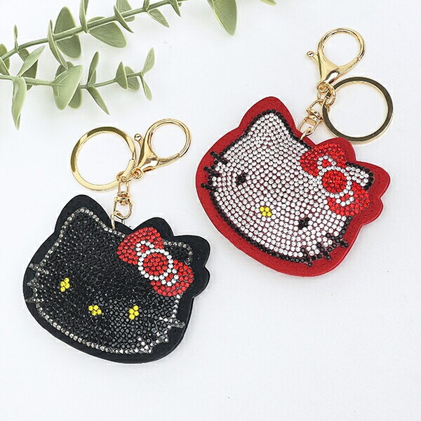 サンリオ ハローキティ Stoneチャームキーホルダー （ブラック） Sanrio