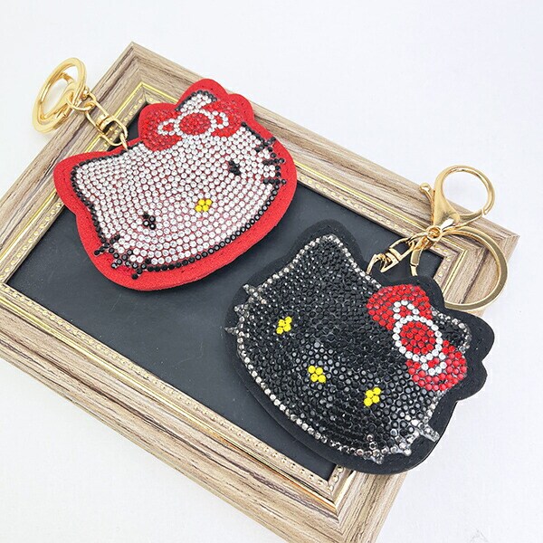 サンリオ ハローキティ Stoneチャームキーホルダー （ブラック） Sanrio