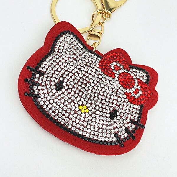 サンリオ ハローキティ Stoneチャームキーホルダー （ホワイト） Sanrio