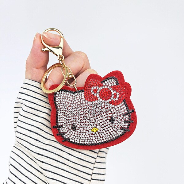 サンリオ ハローキティ Stoneチャームキーホルダー （ホワイト） Sanrio