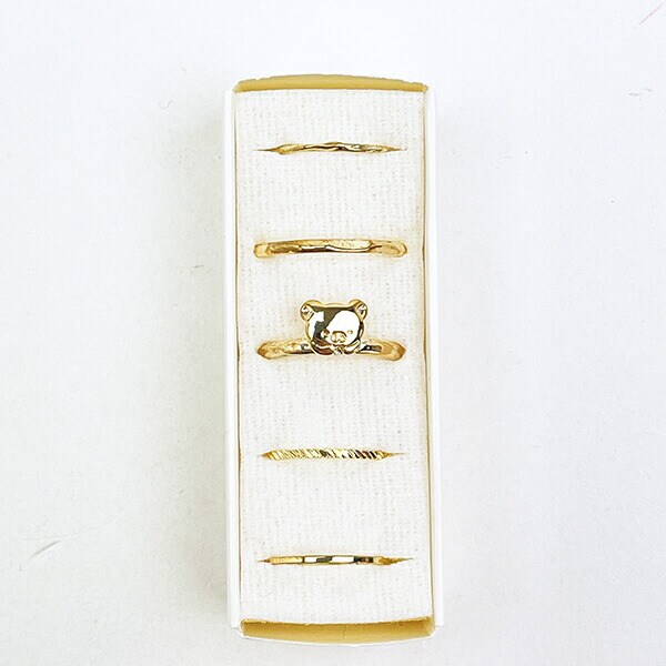 リラックマ リラノワ リングセット(ゴールド) ねそべり 4号~13号 アクセサリー