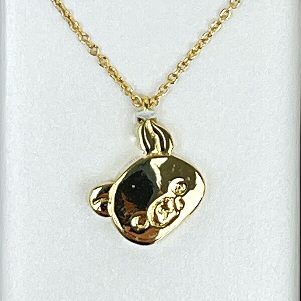 リラックマ チャームペンダント フェイス ゴールド ネックレス アクセサリー