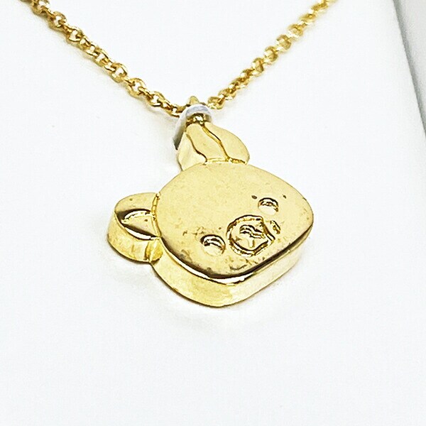 リラックマ チャームペンダント フェイス ゴールド ネックレス アクセサリー