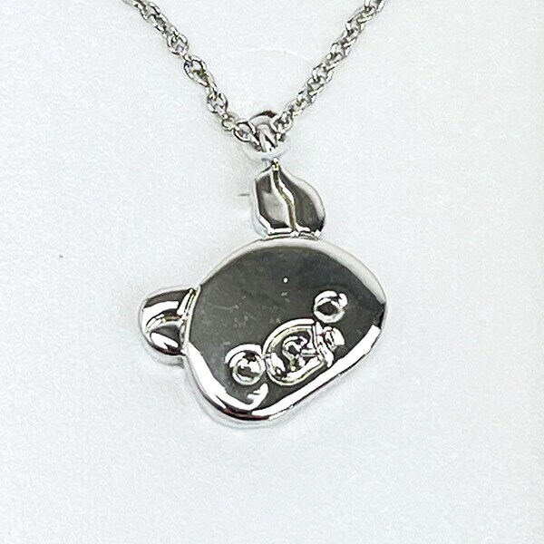 リラックマ チャームペンダント フェイス シルバー ネックレス アクセサリー