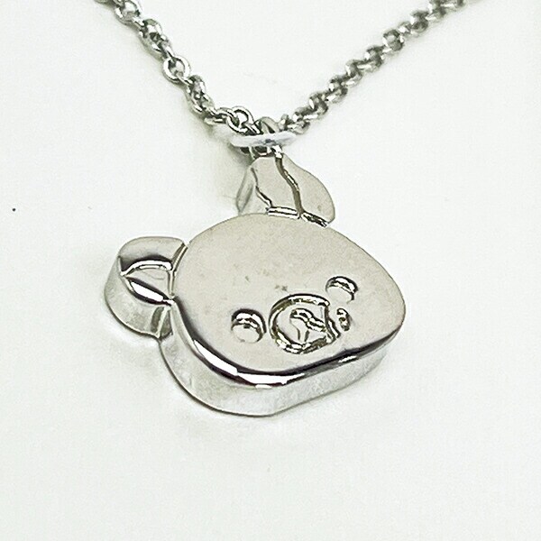 リラックマ チャームペンダント フェイス シルバー ネックレス アクセサリー