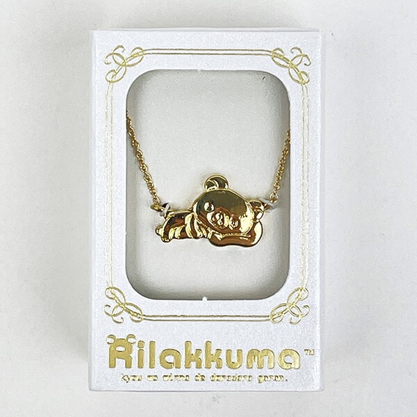 リラックマ チャームペンダント 寝ころび ゴールド ネックレス アクセサリー