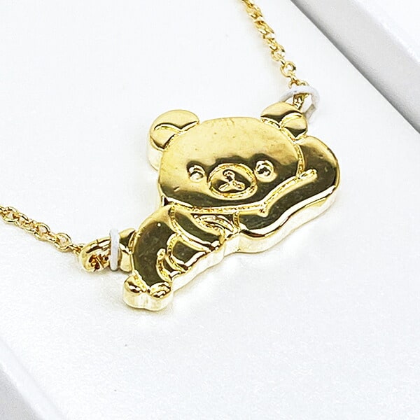 リラックマ チャームペンダント 寝ころび ゴールド ネックレス アクセサリー