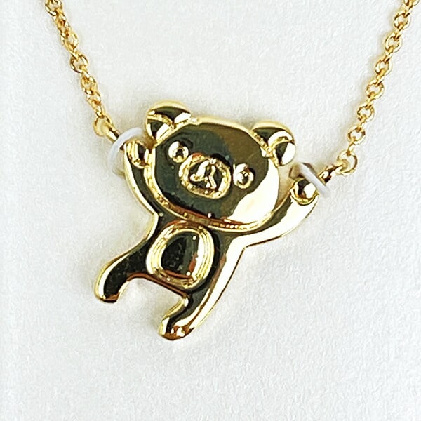リラックマ チャームペンダント ゆったり ゴールド ネックレス アクセサリー