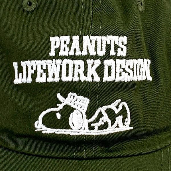 スヌーピー WSP ベーシックローキャップ カーキ キャップ 帽子 野球帽 DIY ガーデニング アウトドア