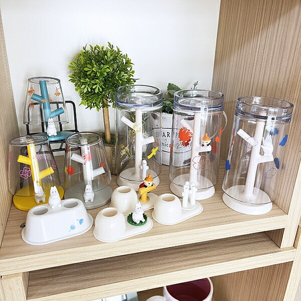 ムーミン うがいコップ＆スタンド (ブルー)