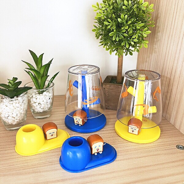 パンどろぼう ミニうがいコップ&スタンド ブルー