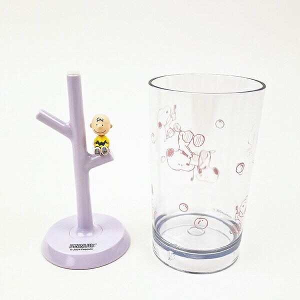 スヌーピー チャーリーブラウン うがいコップ＆スタンド SNOOPY