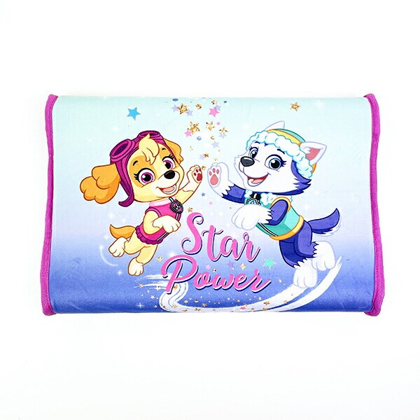 パウパトロール ジュニア低反発枕 Star Power ! パープル 枕 寝具 キッズ スカイ エベレスト