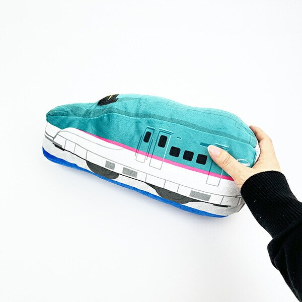 プラレール 抱き枕 小 はやぶさ グリーン 電車 新幹線 キッズ ぬいぐるみ インテリア