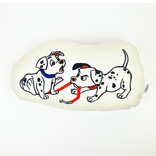 ディズニー Disney 101匹わんちゃん ダイカットクッション 三郷陶器 アイボリー インテリア