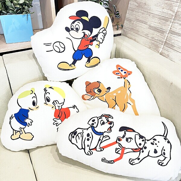 ディズニー Disney 101匹わんちゃん ダイカットクッション 三郷陶器 アイボリー インテリア