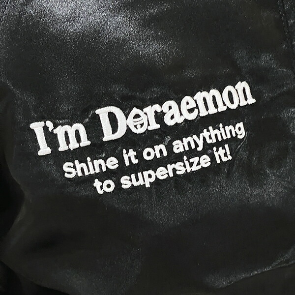 ドラえもん 刺繍スカジャン(L) ブラック×シルバー ブルゾン アパレル