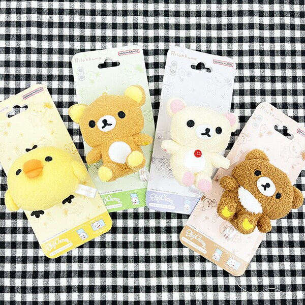 リラックマ チャイロイコグマ ふわふわ PlayCharm スマホ用品