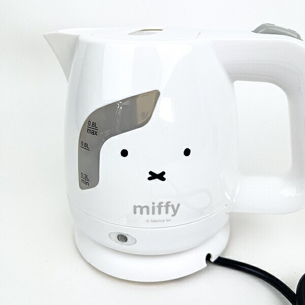 ミッフィー miffy 電気ケトル(0.8L) ホワイト キッチン