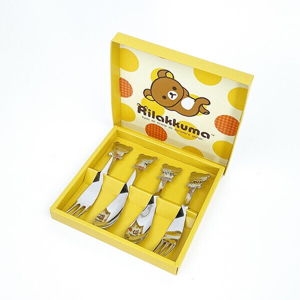 リラックマ スプーン＆フォーク 4pc 食器 キッチン ギフト
