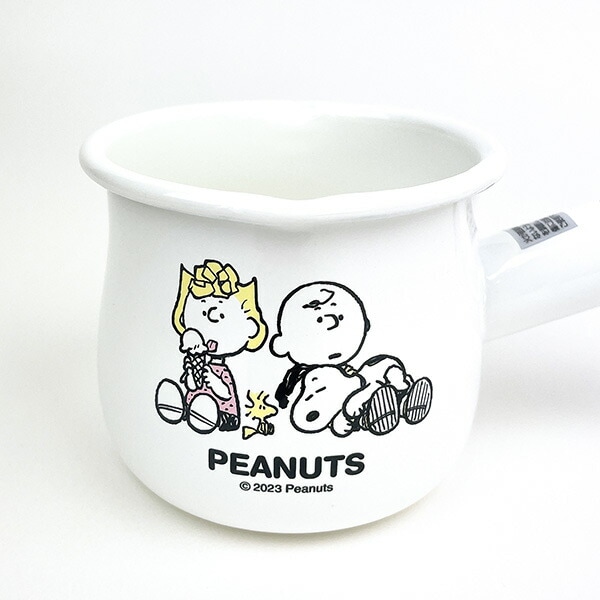 スヌーピー ブレイクタイム ホーロープチミルクパン キッチン 日本製 SNOOPY