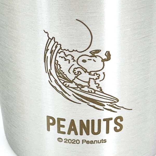 スヌーピー サーフィン 真空Wステンレスタンブラー(450ml) 食器 コップ SNOOPY