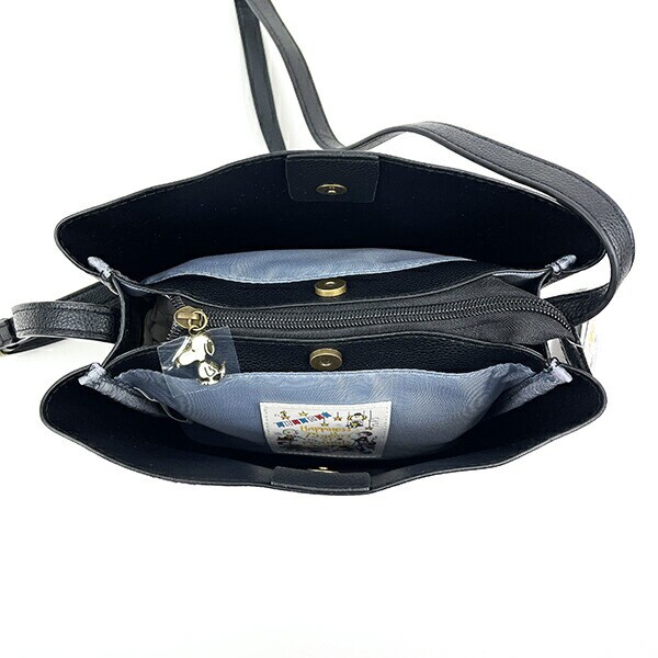 スヌーピー  ショルダーバッグ ブラックペイント SNOOPY