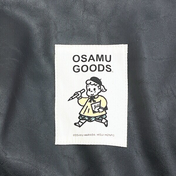 オサムグッズ 合皮ハンドルタックトートバッグ (ブラック)