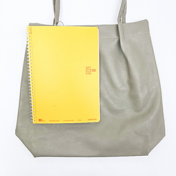 オサムグッズ 合皮ハンドルタックトートバッグ (グレー)