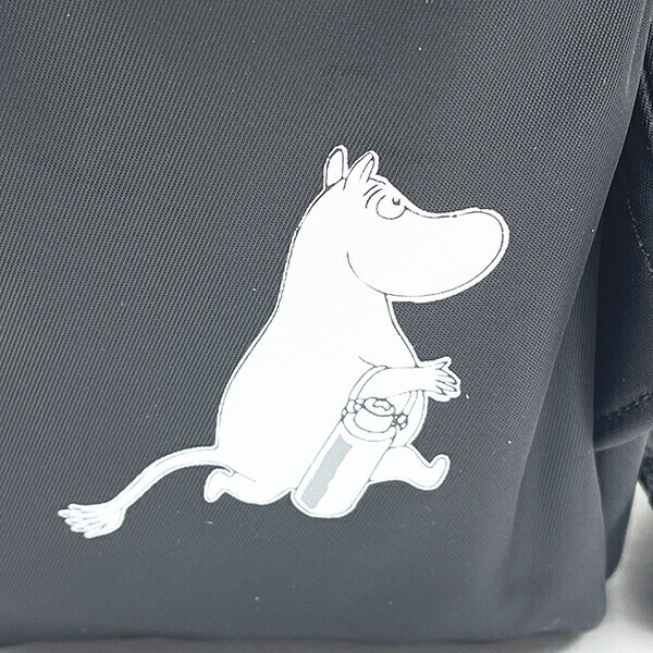 ムーミン おでかけ スクエアリュックサック バッグ ブラック