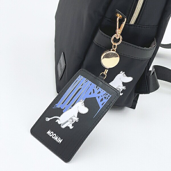 ムーミン おでかけ スクエアリュックサック バッグ ブラック