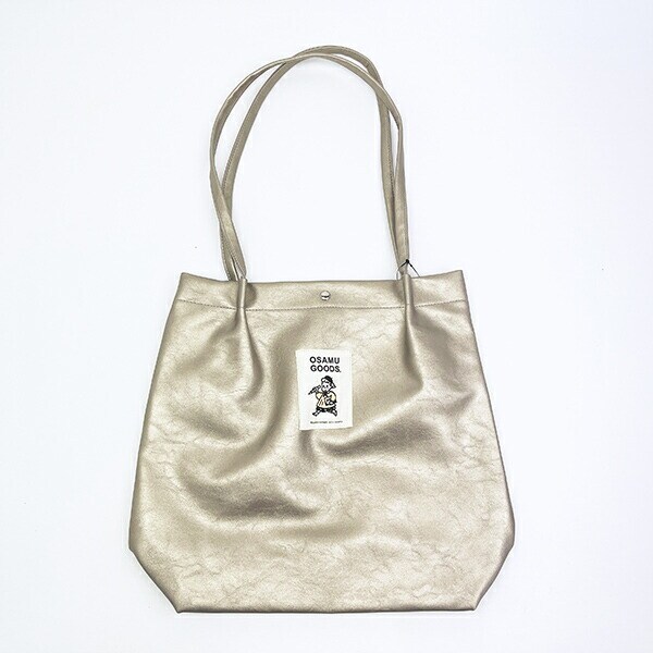 オサムグッズ 合皮ハンドルタックトートバッグ (ブロンズ)