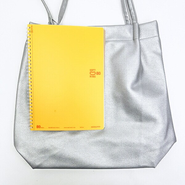 オサムグッズ 合皮ハンドルタックトートバッグ (シルバー)