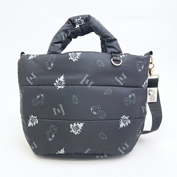 スヌーピー 2WAYトートバッグ ブラックダウン SNOOPY