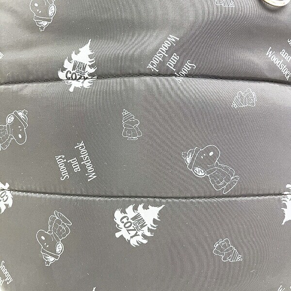 スヌーピー 2WAYトートバッグ ブラックダウン SNOOPY