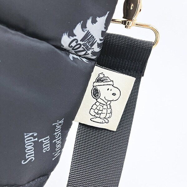 スヌーピー 2WAYトートバッグ ブラックダウン SNOOPY