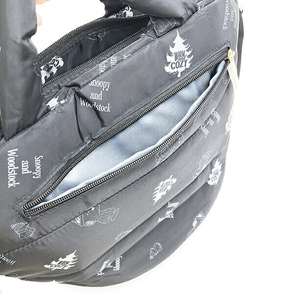 スヌーピー 2WAYトートバッグ ブラックダウン SNOOPY