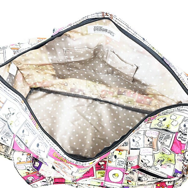 スヌーピー コミックカラー 折りたたみボストンバッグ(M) トラベル SNOOPY